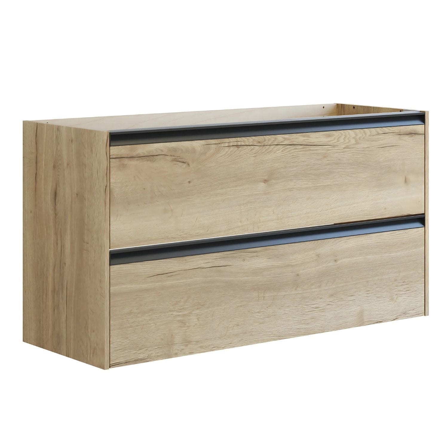 Dansani Inzo Skap med Integrert Grep 2 skuff B60-120xH64xD44cm Natur eik / 120cm Dansani Sideskap bad DA-T18-7049