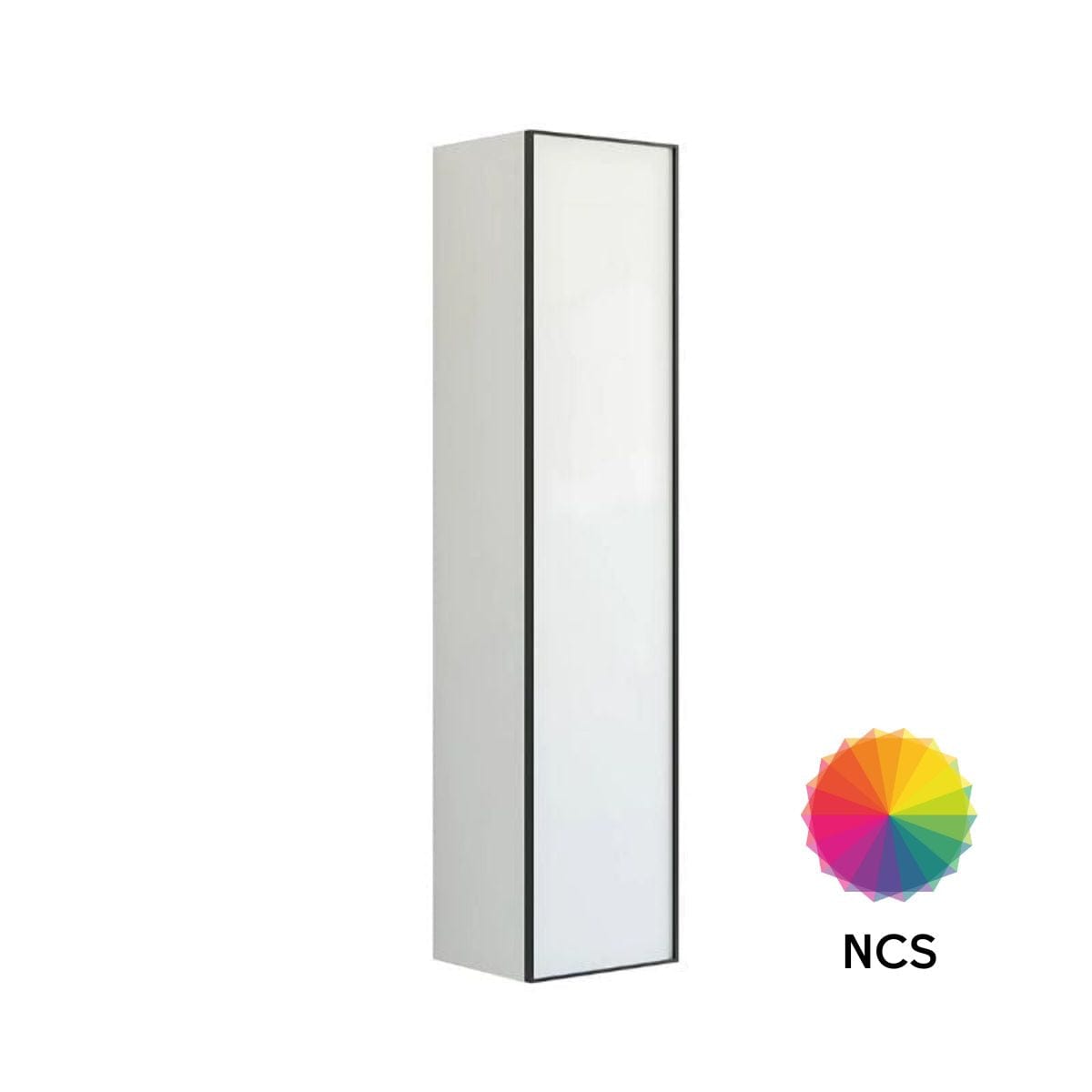 Dansani Inzo Urban Alu-ramme svart Høyskap 1 dør B40xH176x35cm NCS farge / 40cm / Høyre hengslet Dansani Høyskap bad DA-U47-8199