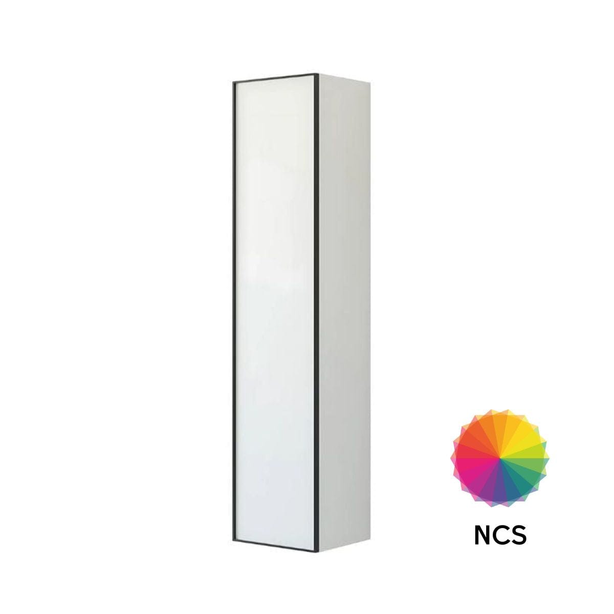 Dansani Inzo Urban Alu-ramme svart Høyskap 1 dør B40xH176x35cm NCS farge / 40cm / Venstre hengslet Dansani Høyskap bad DA-U47-8299