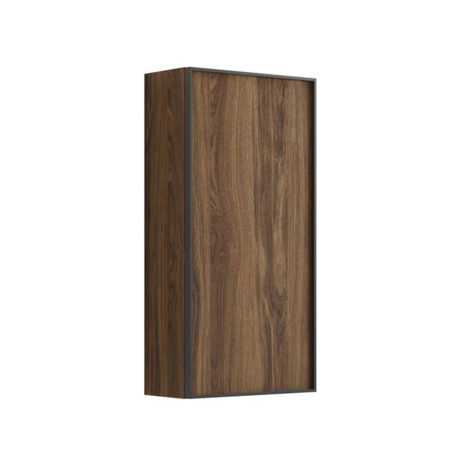 Dansani Inzo Urban Alu-ramme svart Overskap 1 dør B40xH80xD19cm Brun eik / Høyre hengslet Dansani Sideskap bad DA-U42-8152