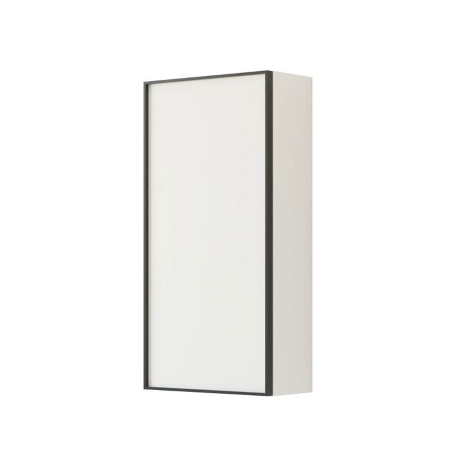 Dansani Inzo Urban Alu-ramme svart Overskap 1 dør B40xH80xD19cm Hvit matt / Venstre hengslet Dansani Sideskap bad DA-U42-8210