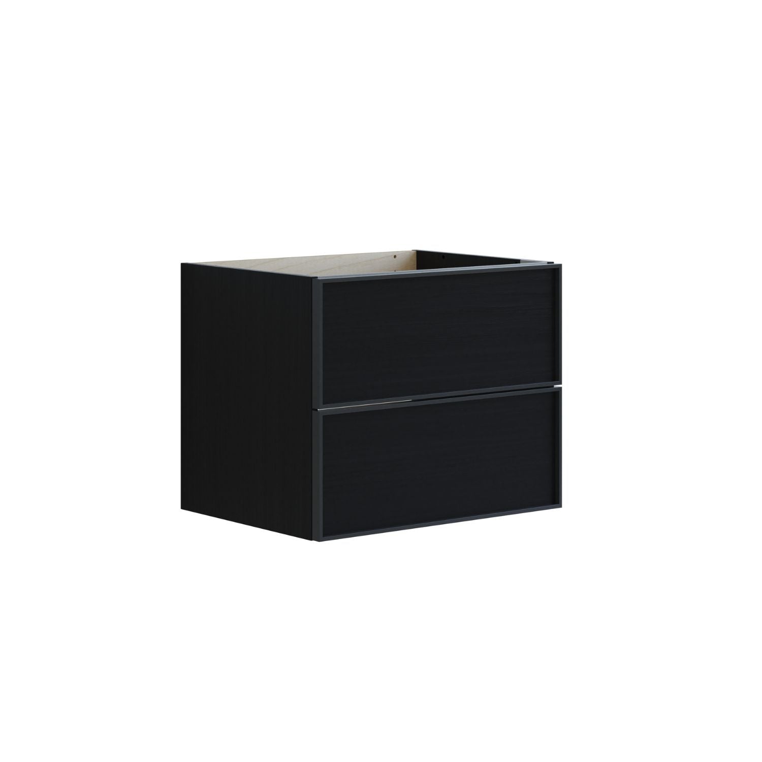 Dansani Inzo Urban Alu-ramme svart Underskap 2 skuff B60-120xH48xD44cm Svart eik / 60cm Dansani Sideskap bad DA-U33-8050