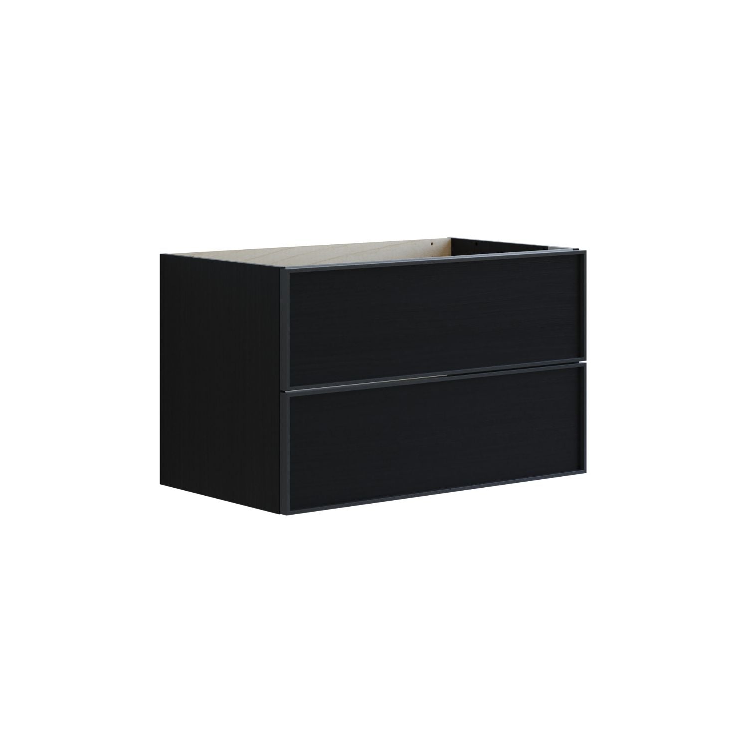 Dansani Inzo Urban Alu-ramme svart Underskap 2 skuff B60-120xH48xD44cm Svart eik / 80cm Dansani Sideskap bad DA-U34-8050