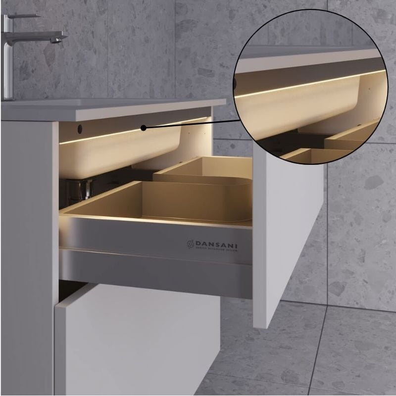 Dansani Lys i 2 skuff 40cm Dansani Tilbehør baderomsinnredning DA-LS2SK40