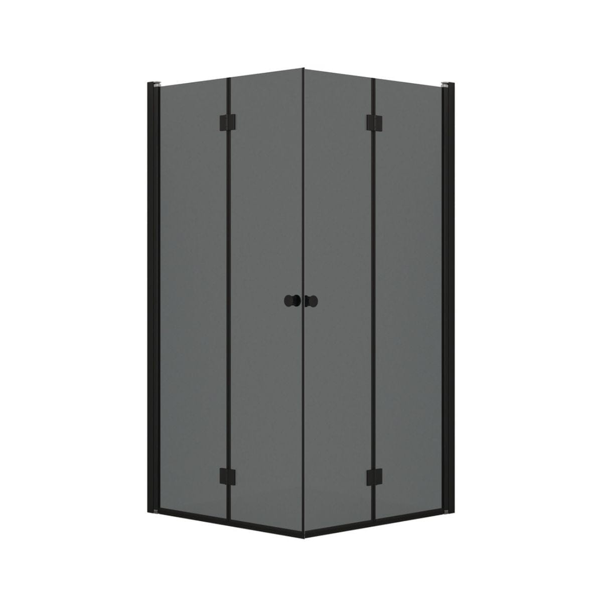 Dansani Match B+B Dusjhjørne Leddet Svart matt / 100x100cm / Tonet glass Dansani Dusjhjørne BUN-B101101-04SM