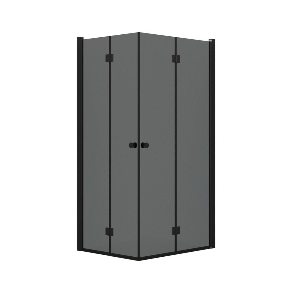 Dansani Match B+B Dusjhjørne Leddet Svart matt / 80x100cm / Tonet glass Dansani Dusjhjørne BUN-B81101-04SM