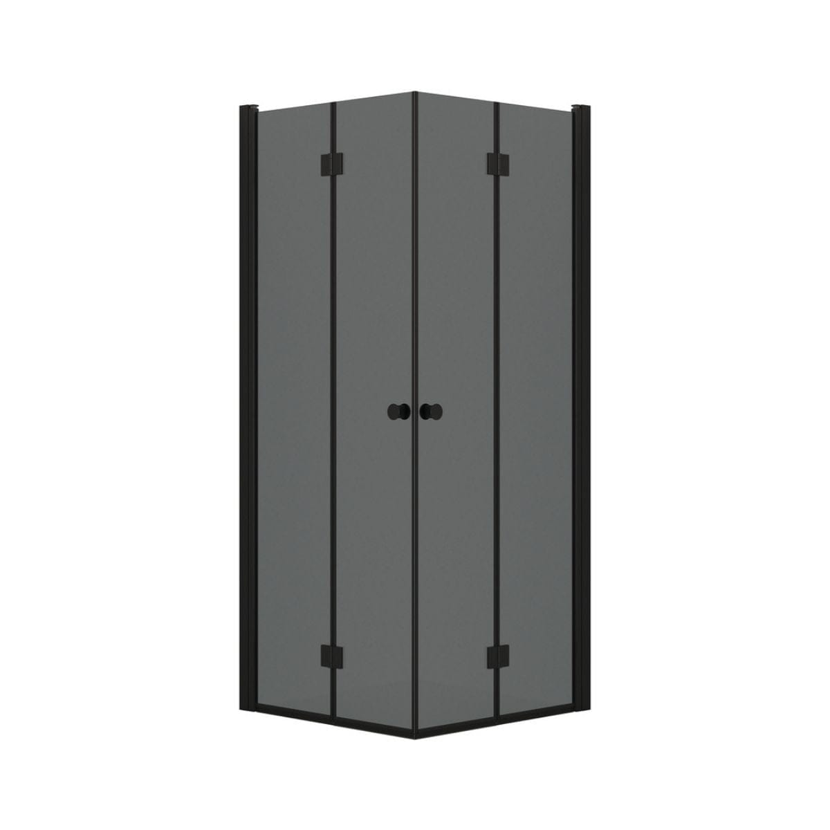 Dansani Match B+B Dusjhjørne Leddet Svart matt / 80x80cm / Tonet glass Dansani Dusjhjørne BUN-B8181-04SM