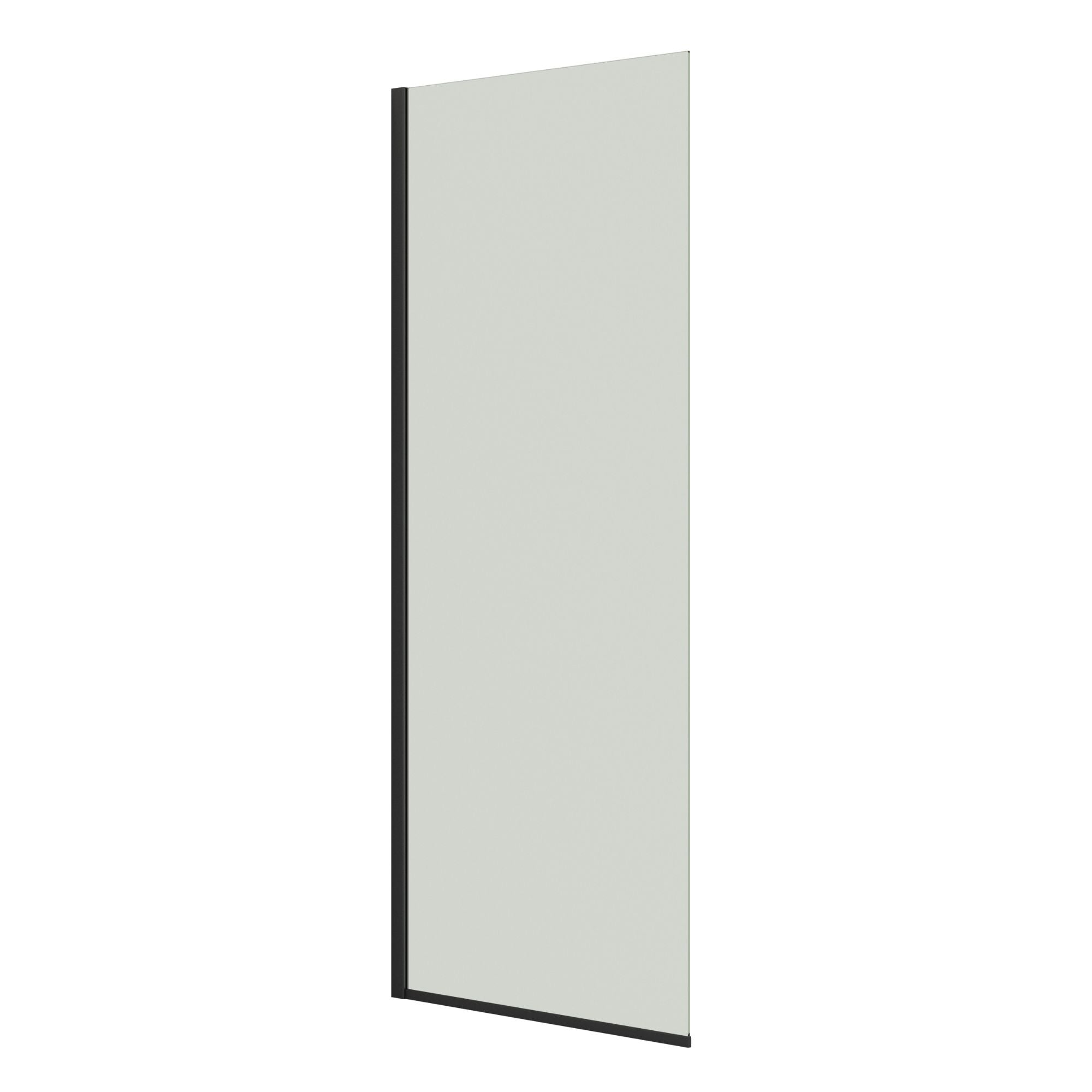 Dansani Match D Fastvegg Svart matt / 90cm / Klart glass Dansani Dusjvegg DA-D91-03