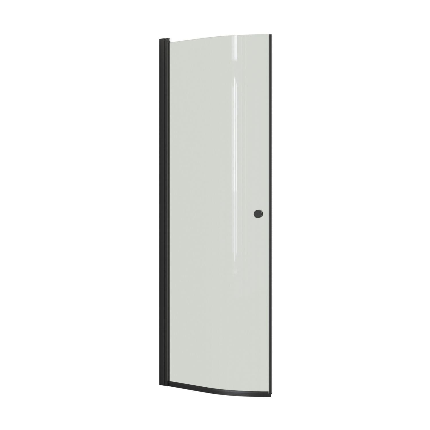 Dansani Match E Halvrund Dusjdør Svart matt / 80cm / Klart glass Dansani Dusjdør DA-E81-03