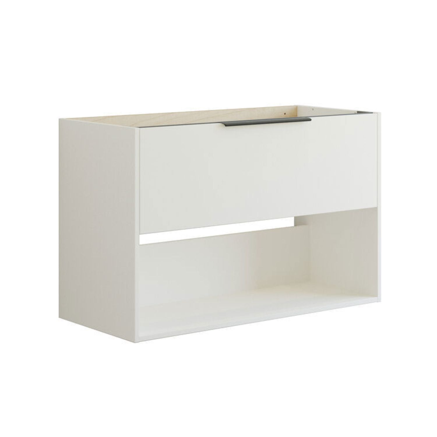 Dansani Mido+ Classic Glatt Servantskap Med skuff og åpent rom Hvit matt / 100cm Dansani Servantskap DA-N26-1010