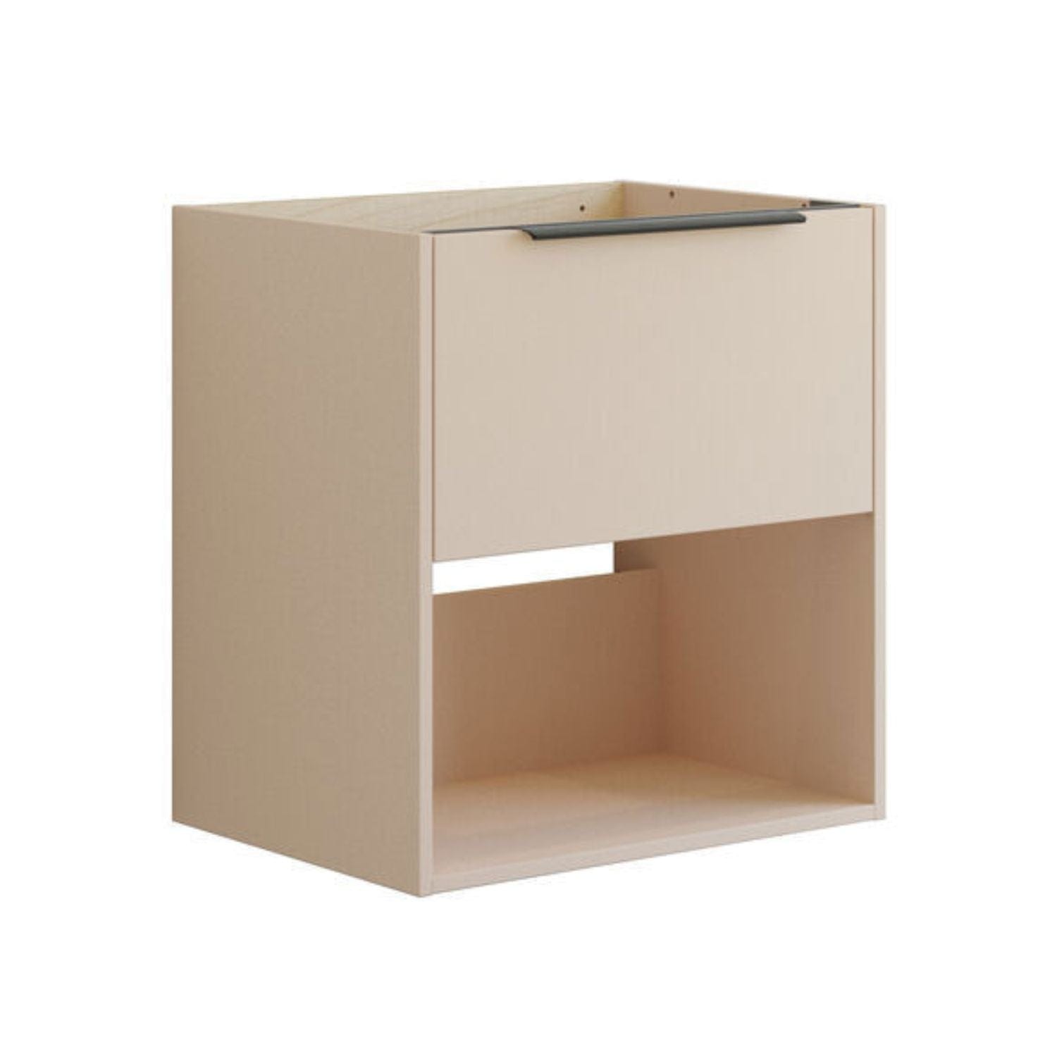 Dansani Mido+ Classic Glatt Servantskap Med skuff og åpent rom Sand matt / 60cm Dansani Servantskap DA-N24-1034