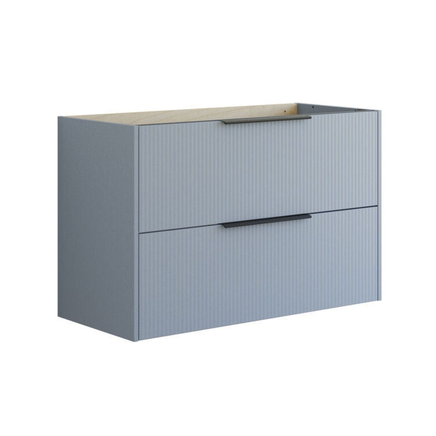 Dansani Mido+ Classic Stripet Servantskap 2 Skuff Lyseblå matt / 100cm Dansani Servantskap DA-N29-N016