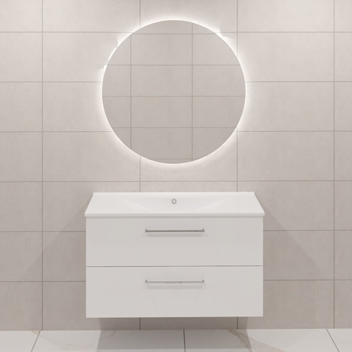 Dansani Mido+ Møbelpakke Servantskap med servant Hvit matt / 100cm / Corona rundt Dansani Møbelpakke bad BUN-MMA-2510-C