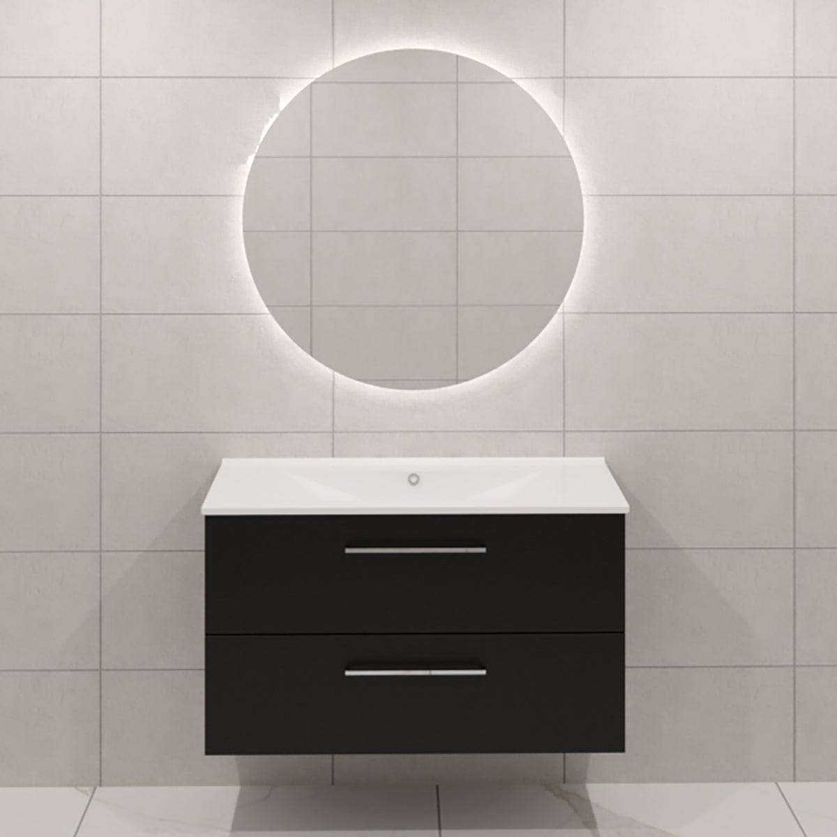 Dansani Mido+ Møbelpakke Servantskap med servant Svart struktur / 100cm / Corona rundt Dansani Møbelpakke bad BUN-MMA-2529-C