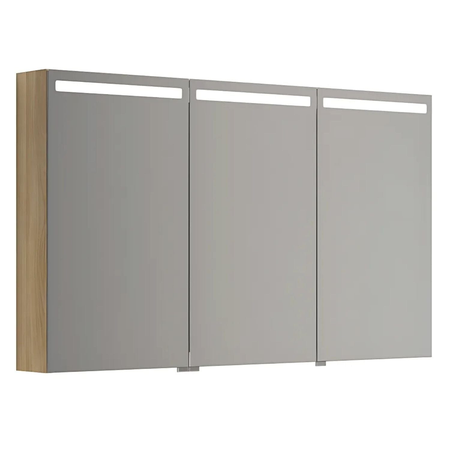 Dansani Mido+ Top Speilskap LED Varm eik / 120 cm 3 dører Dansani Speilskap DA-S513-155