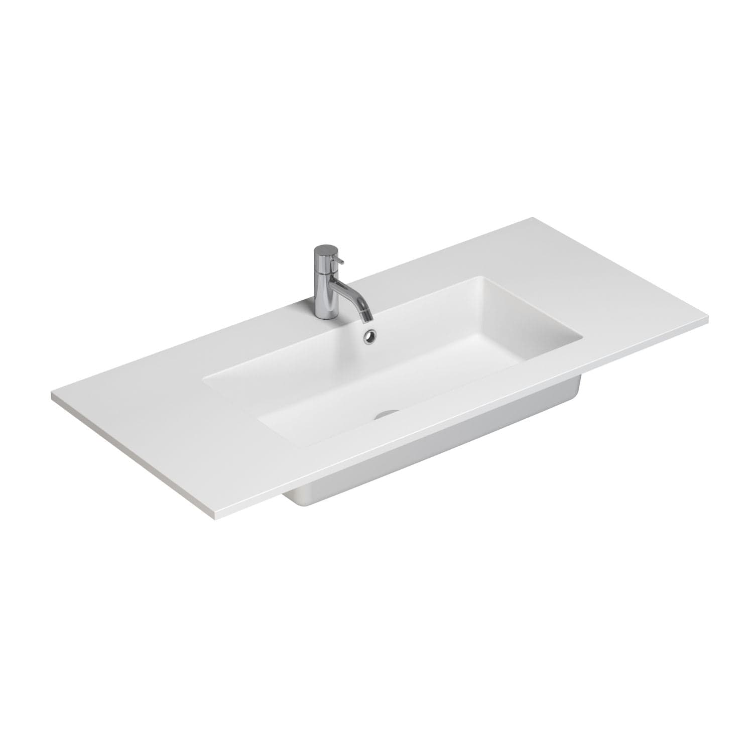 Dansani Minore Servant B60-120xH1,5xD45,5cm Hvit matt / 100cm / Ja Dansani Baderomsservant DA-337110003