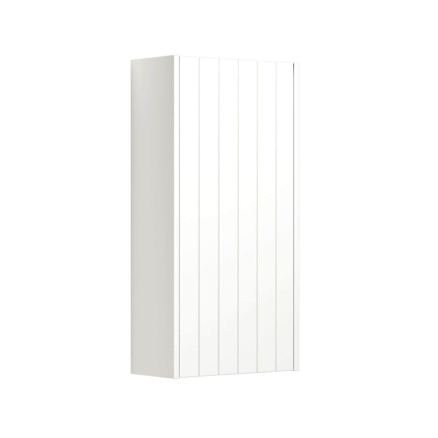 Dansani You Overskap 1 dør B40xH80xD19cm - Rillet Hvit matt / Høyre Dansani Sideskap bad DA-V49-4110