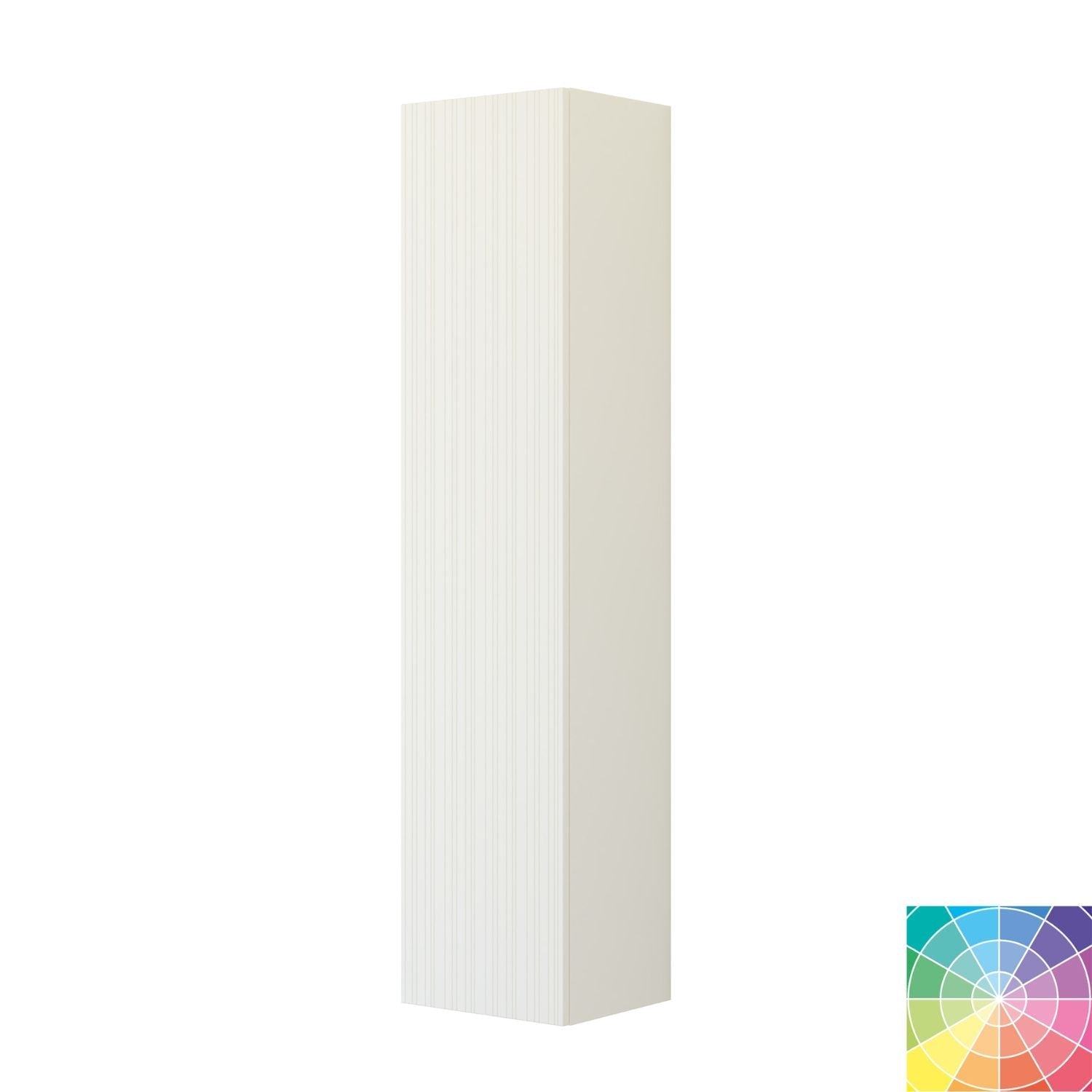 Dansani You Urban Riflet Høyskap Slim 1 dør NCS farge / 40cm / Venstre hengslet Dansani Høyskap bad DA-V54-9299