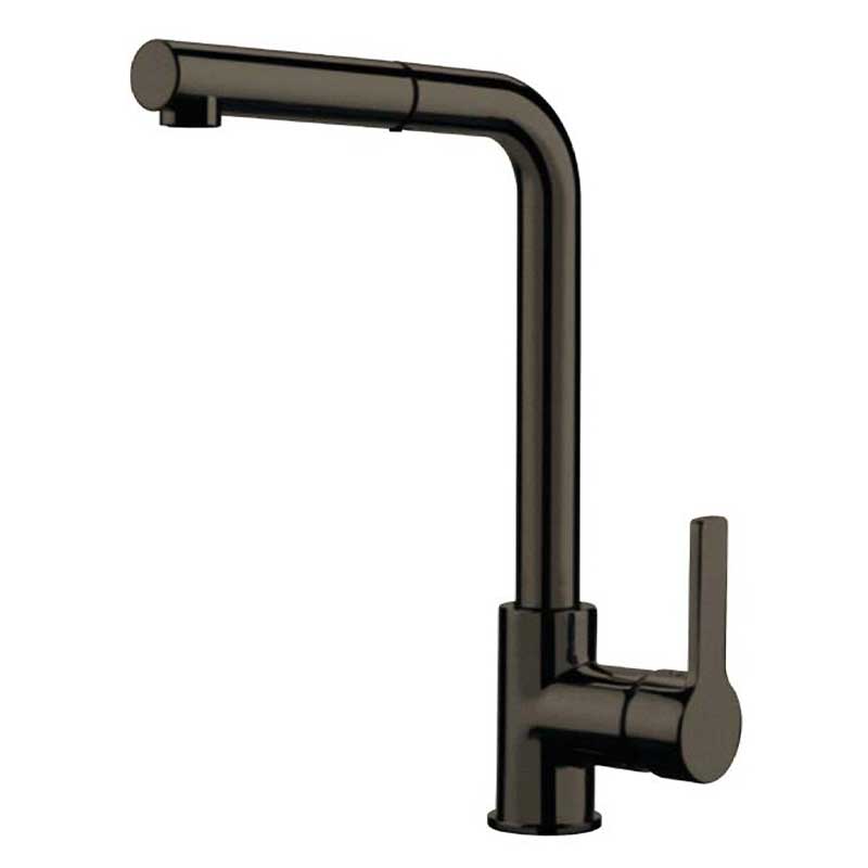 Fima Kjøkkenarmatur Capo F7029 med uttrekkbar tut Børstet svart krom Fima Kjøkkenarmatur GRO-4365237