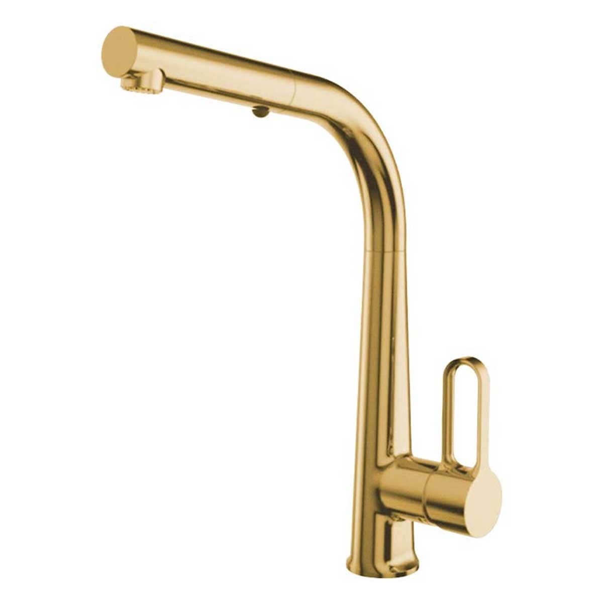 Fima Kjøkkenarmatur Skinny F7026 med uttrekkbar tut Børstet gull Fima Kjøkkenarmatur GRO-4365238