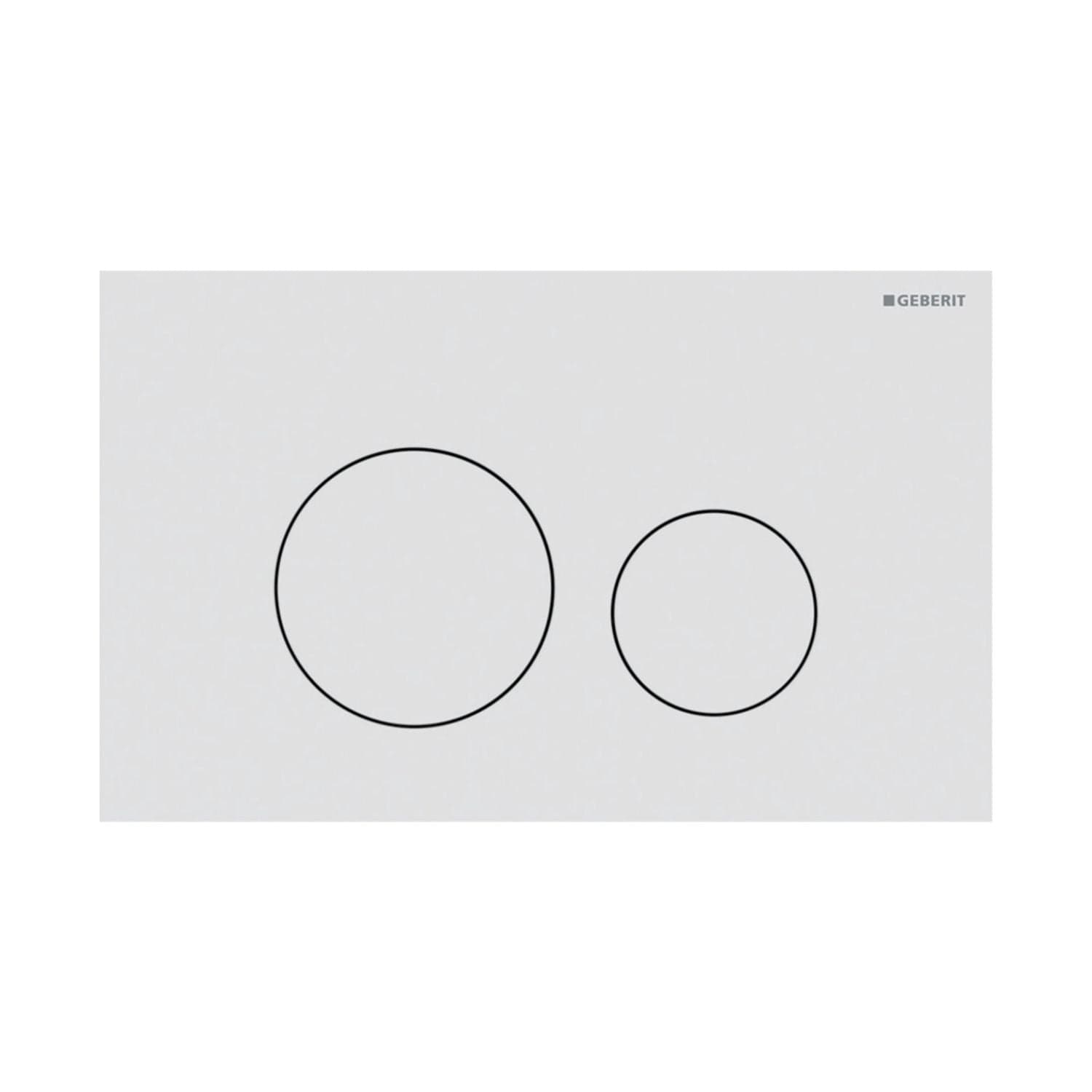 Geberit Sigma 40 Rund Betjeningsplate Hvit matt Geberit Betjeningsplate og trykknapper GRO-1387344