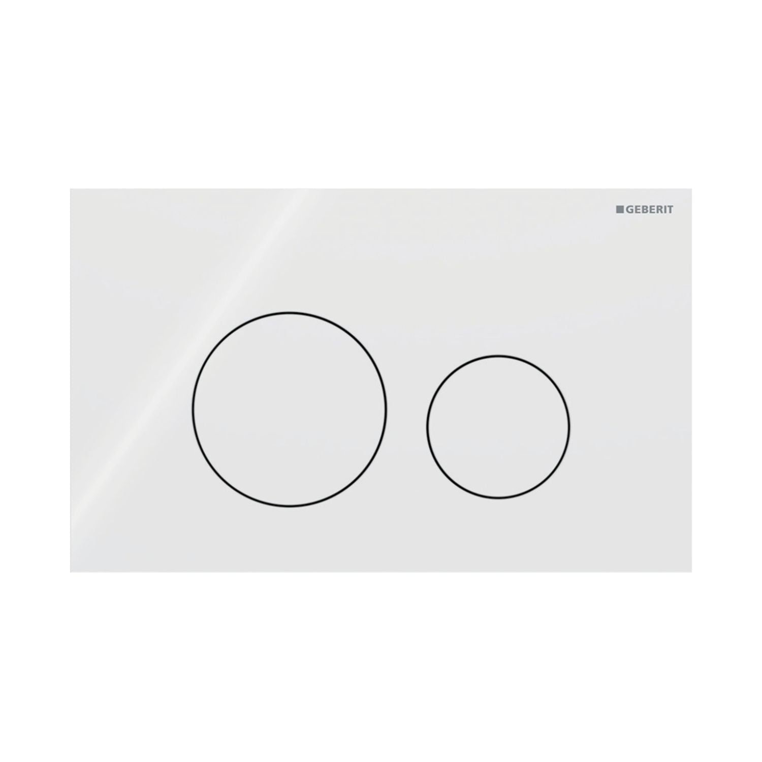 Geberit Sigma 40 Rund Glass Betjeningsplate Hvit Geberit Betjeningsplate og trykknapper GRO-1387348