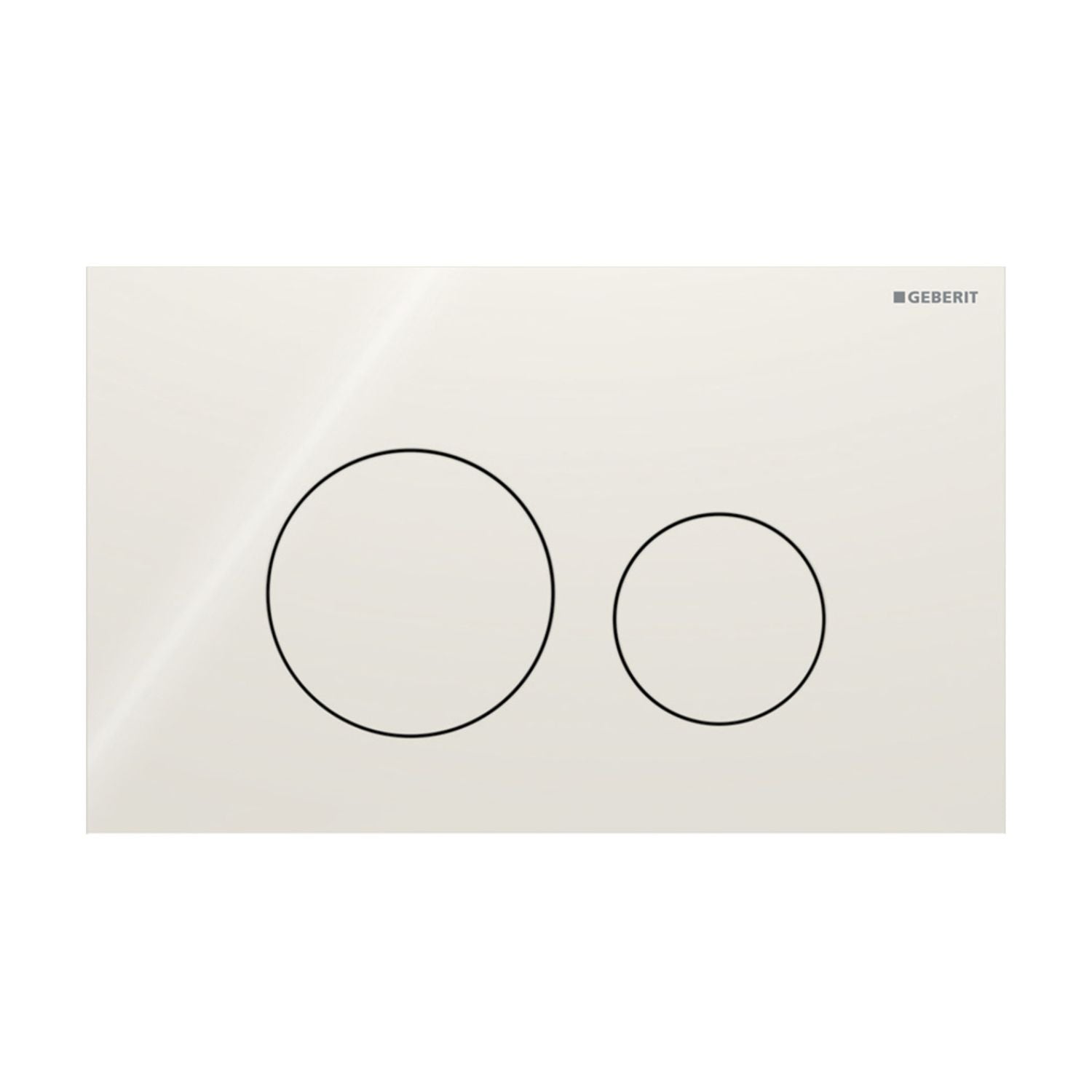 Geberit Sigma40 Rund Glass Betjeningsplate Sandgrå Geberit Betjeningsplate og trykknapper GRO-1387343