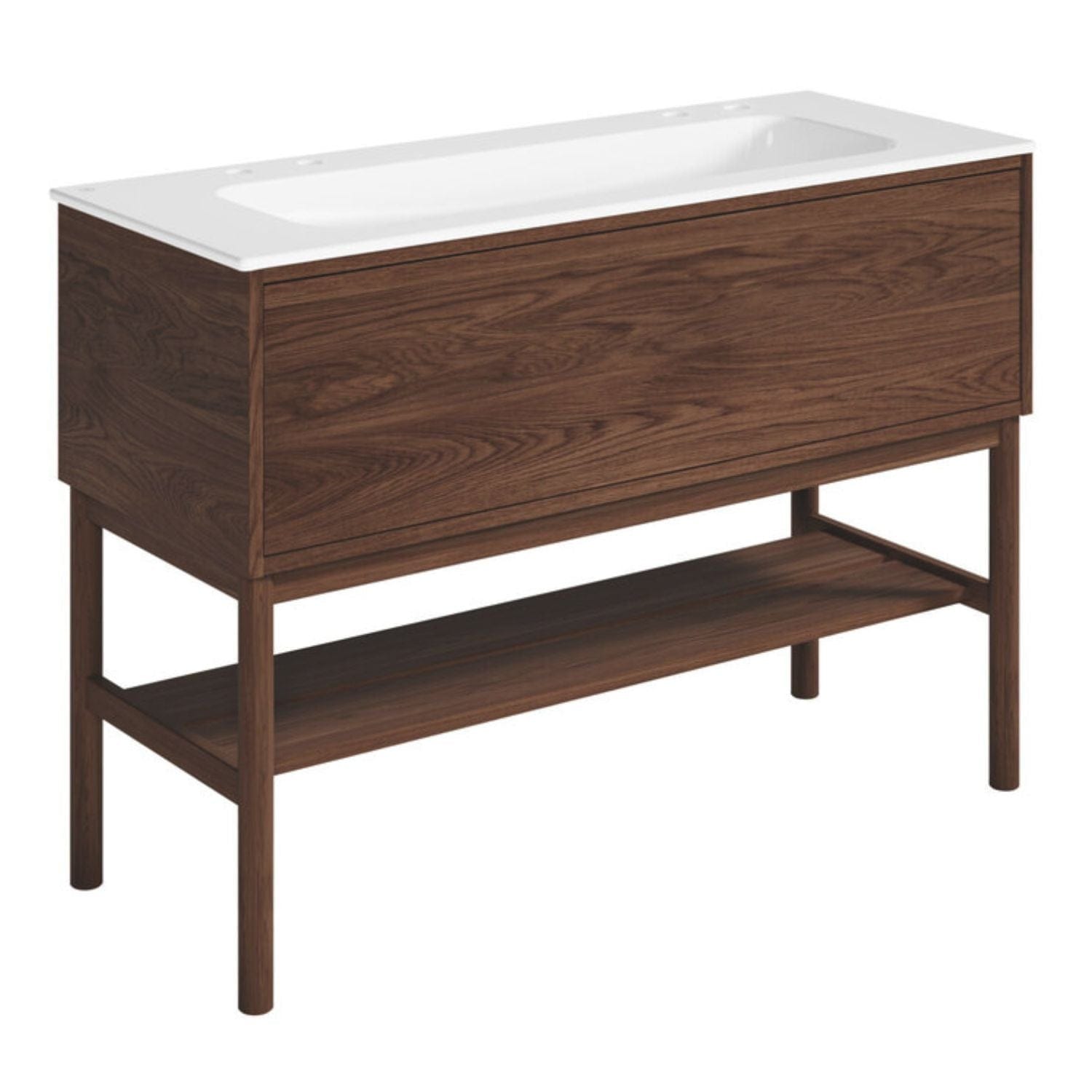 Gustavsberg Ducentic Servantskap med Benramme – Porselen Brun eik / 120cm / 2 dobbel hull for kran Gustavsberg Servantskap GRO-GB71DCVU12AWWB22LF