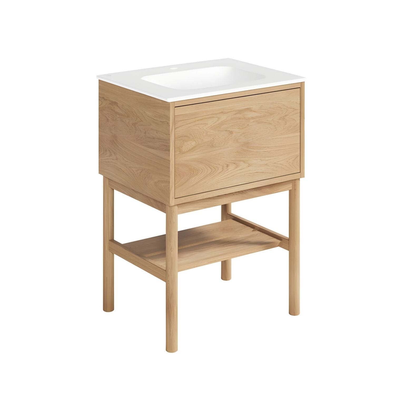 Gustavsberg Ducentic Servantskap med Benramme – Porselen Lys eik / 60cm / 1 hull for kran Gustavsberg Servantskap GRO-GB71DCVU60ARWB11LF