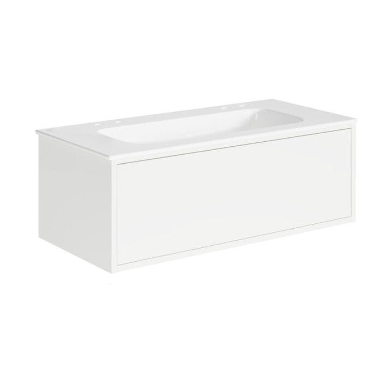 Gustavsberg Ducentic Servantskap med Porselenservant Hvit / 100cm / 2 dobbel hull for kran Gustavsberg Servantskap GRO-GB71DCVU10DHWB2200