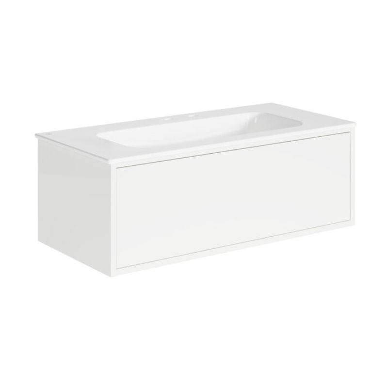 Gustavsberg Ducentic Servantskap med Porselenservant Hvit / 100cm / 2 enkel hull for kran Gustavsberg Servantskap GRO-GB71DCVU10DHWB1200