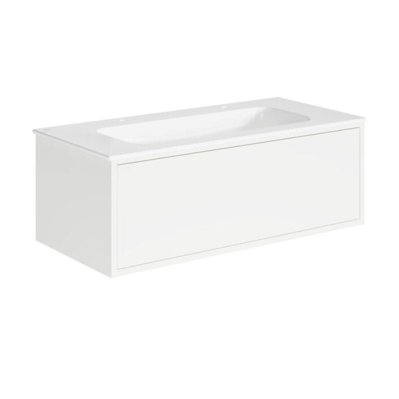 Gustavsberg Ducentic Servantskap med Porselenservant Hvit / 100cm / 2 hull for kran Gustavsberg Servantskap GRO-GB71DCVU10DHWB2100