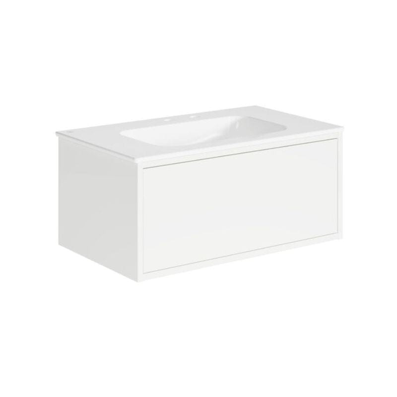 Gustavsberg Ducentic Servantskap med Porselenservant Hvit / 80cm / 2 dobbel hull for kran Gustavsberg Servantskap GRO-GB71DCVU80DHWB1200