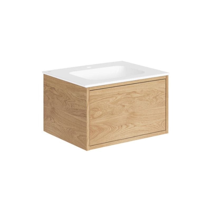 Gustavsberg Ducentic Servantskap med Porselenservant Lys eik / 60cm / 1 hull for kran Gustavsberg Servantskap GRO-GB71DCVU60ARWB1100