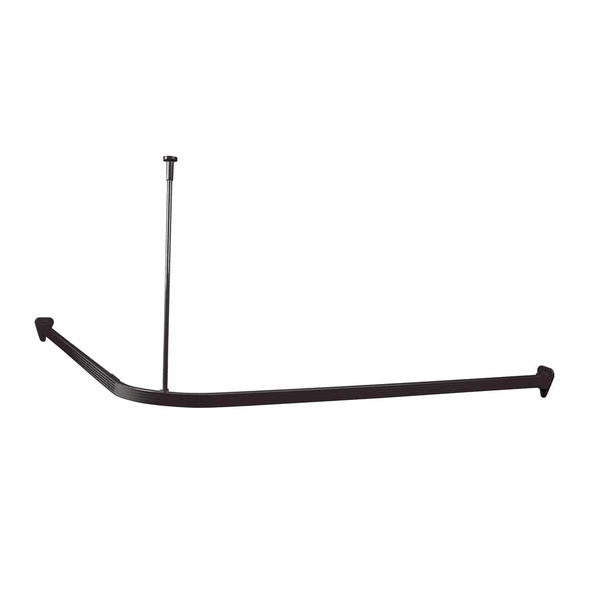 Habo Dusjforhengskinne 90x90cm med takfeste Svart / 90x90cm Habo Dusjforheng HA-30138