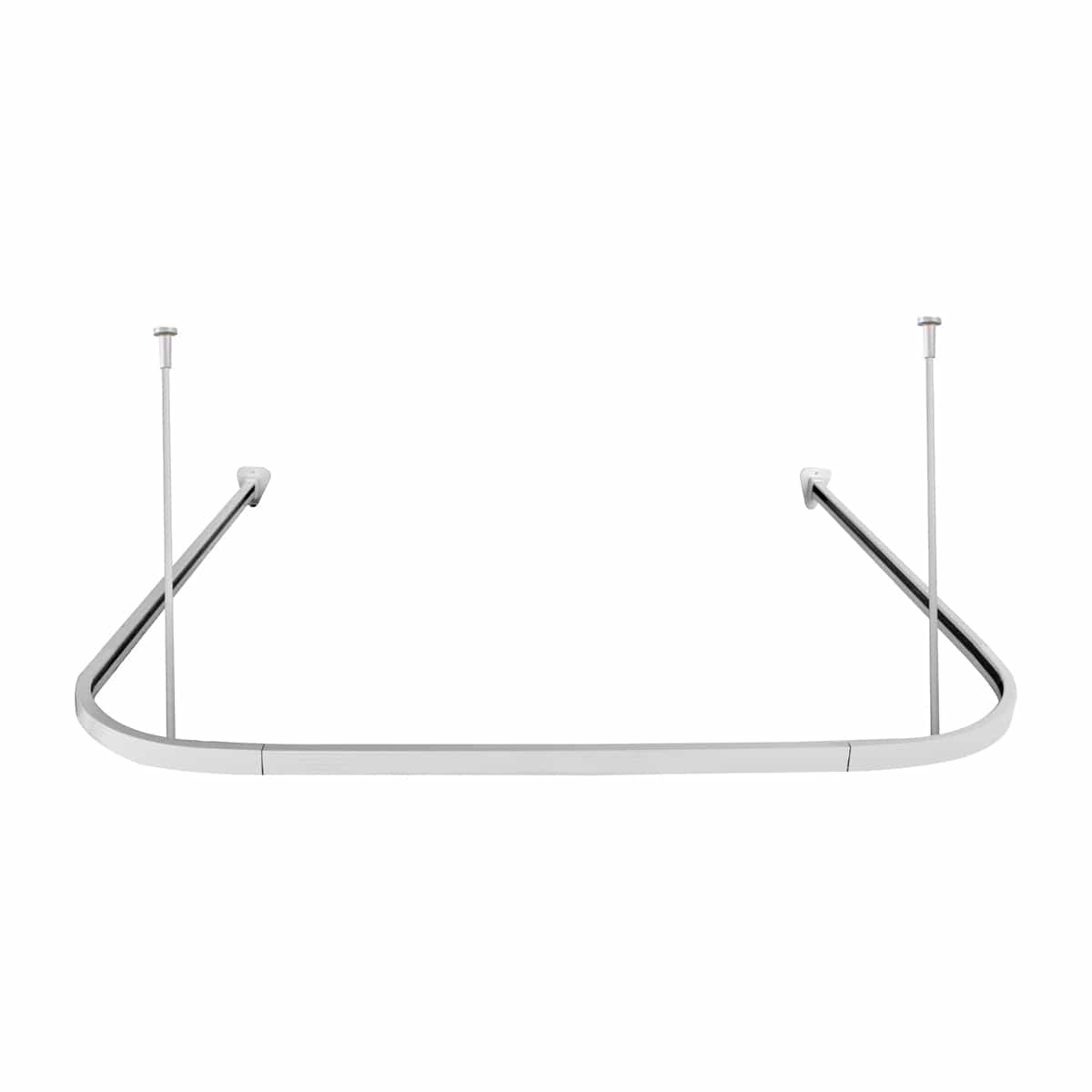 Habo Dusjforhengskinne rettvegg 90x90x90cm med takfeste Hvit / 90x90cm Habo Dusjforheng HA-30139