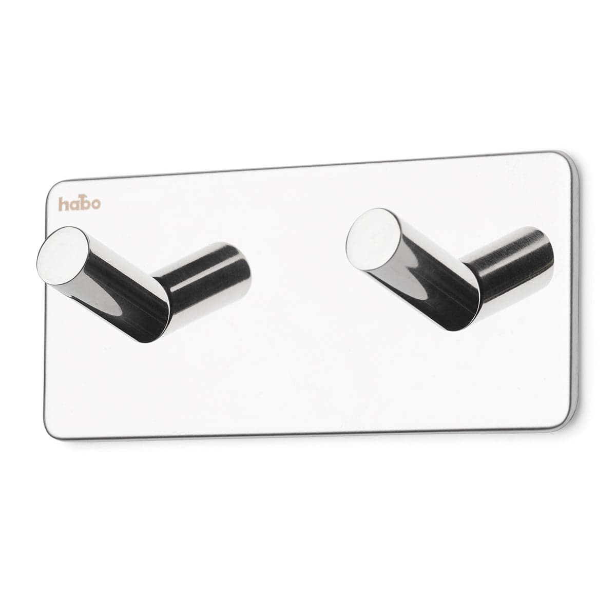 Habo Edge Dobbel Krok Selvklebende Polert rustfritt Habo Knagger HA-100358