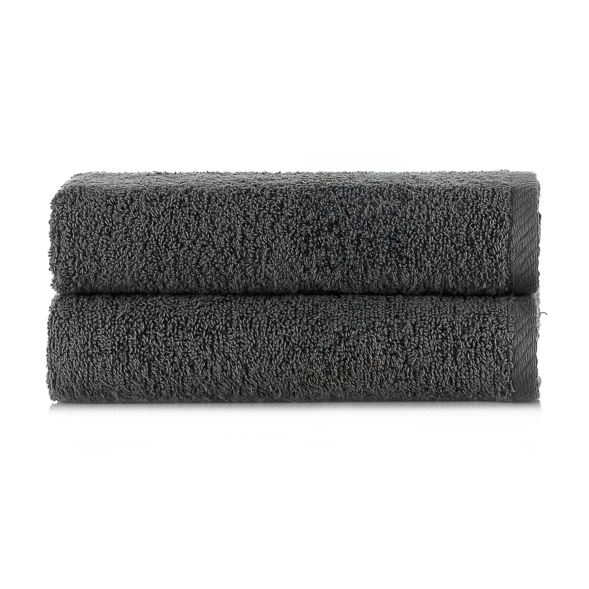 HeiHus FLUFFY badehåndkle L 70x140cm Mørk grå / 2-pakning (2L) HeiHus Håndklær BUN-2TFYDGY070140