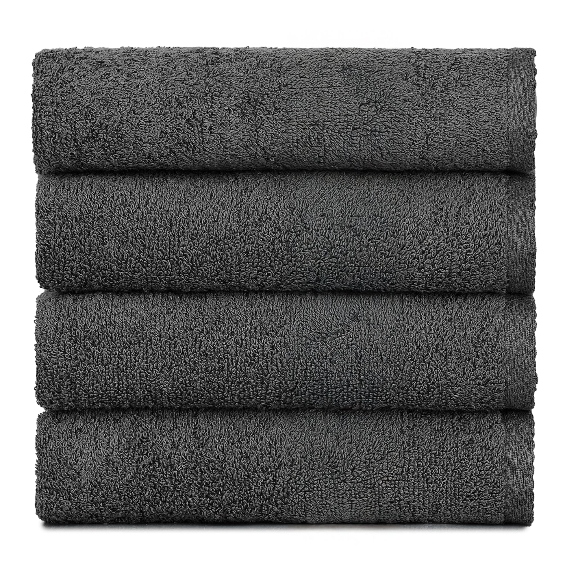 HeiHus FLUFFY badehåndkle L 70x140cm Mørk grå / 4-pakning (4L) HeiHus Håndklær BUN-4TFYDGY070140