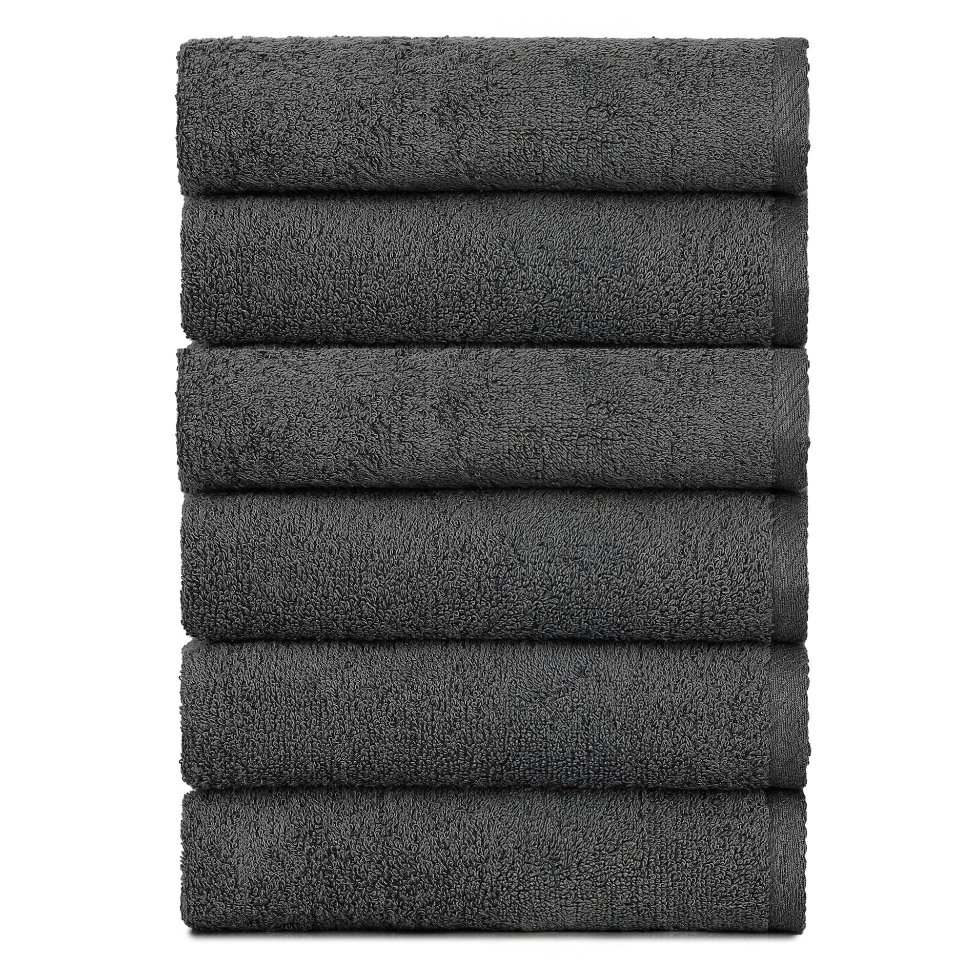 HeiHus FLUFFY badehåndkle L 70x140cm Mørk grå / 6-pakning (6L) HeiHus Håndklær BUN-6TFYDGY070140