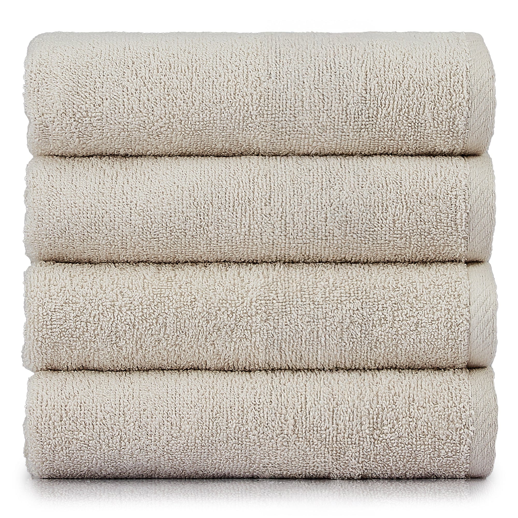 HeiHus FLUFFY badehåndkle L 70x140cm Varm beige / 4-pakning (4L) HeiHus Håndklær BUN-4TFYBE070140