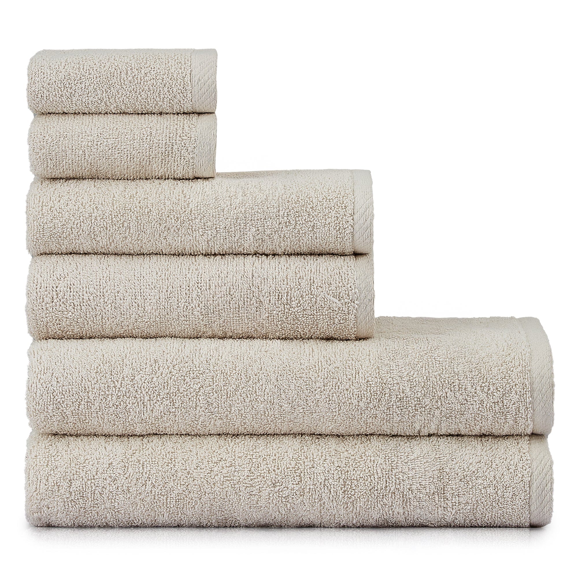 HeiHus FLUFFY Håndklepakke Varm beige / 6-pakning (2XL+2L+2M) HeiHus Håndklesett BUN-TFYBE4PAK