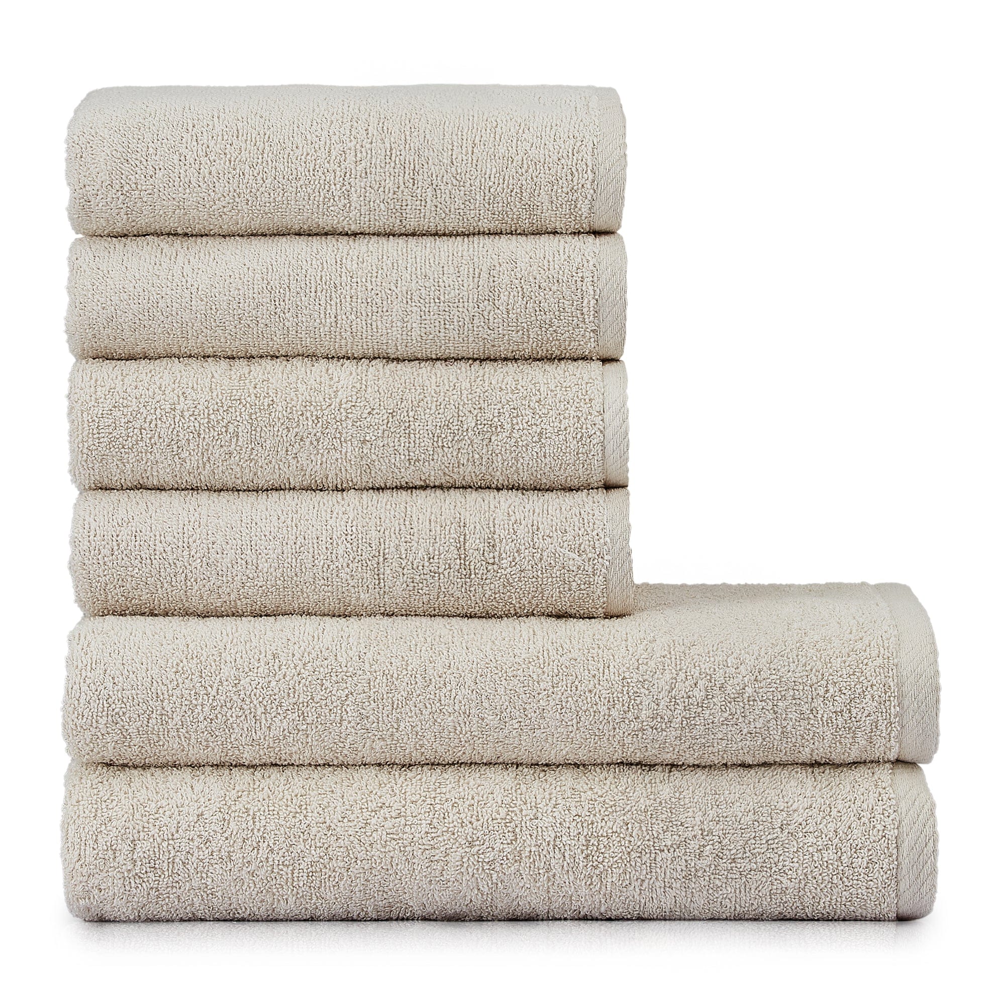 HeiHus FLUFFY Håndklepakke Varm beige / 6-pakning (2XL+4L) HeiHus Håndklesett BUN-TFYBE3PAK