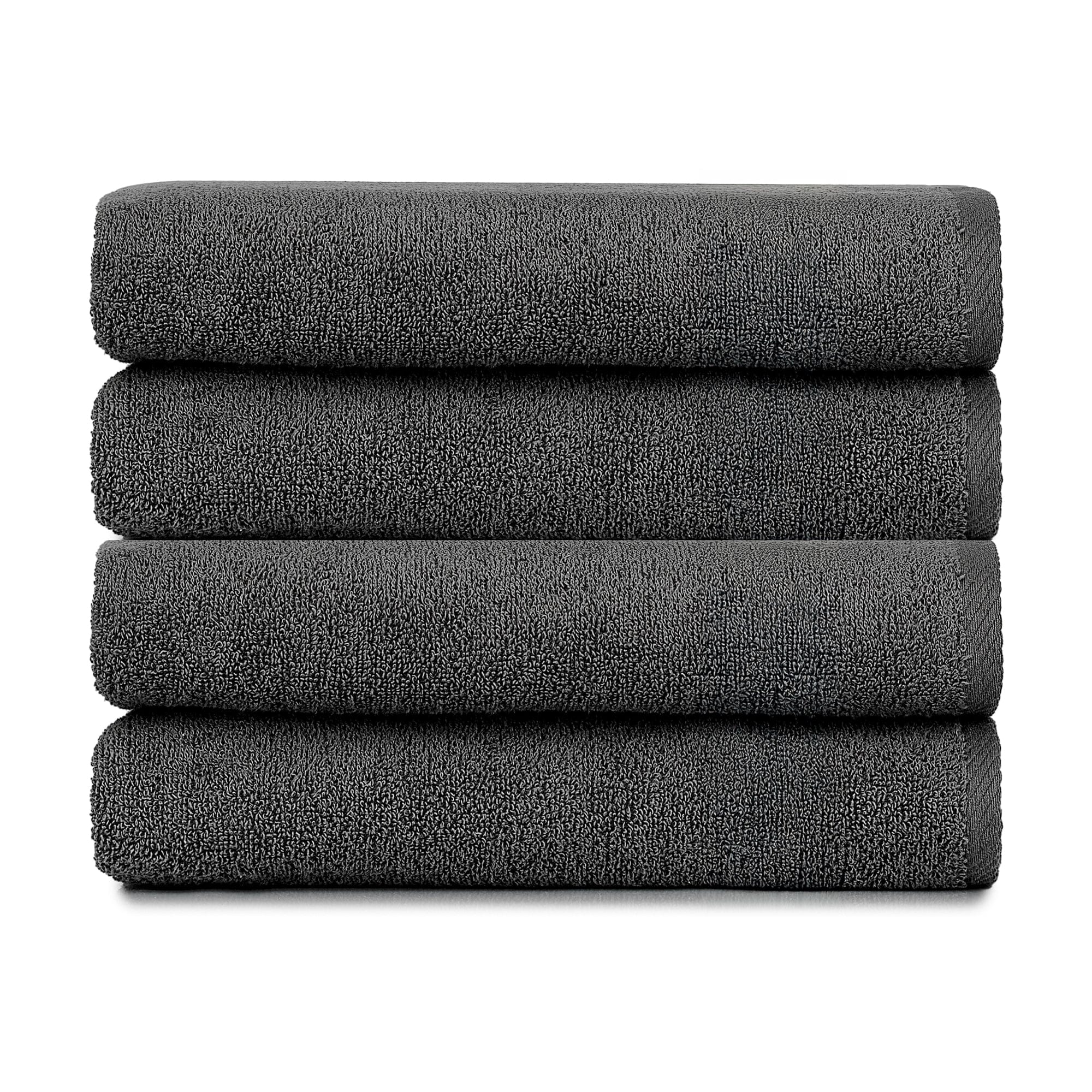 HeiHus FLUFFY strandhåndkle XL 100x180cm Mørk grå / 4-pakning (4XL) HeiHus Strandhåndkle BUN-4TFYDGY100180