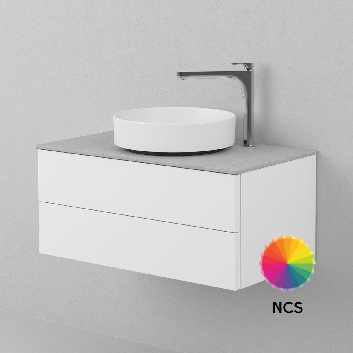INR Air Solid Servantskap med servant NCS farge / 80cm INR Iconic Nordic Rooms Servantskap INR-366866
