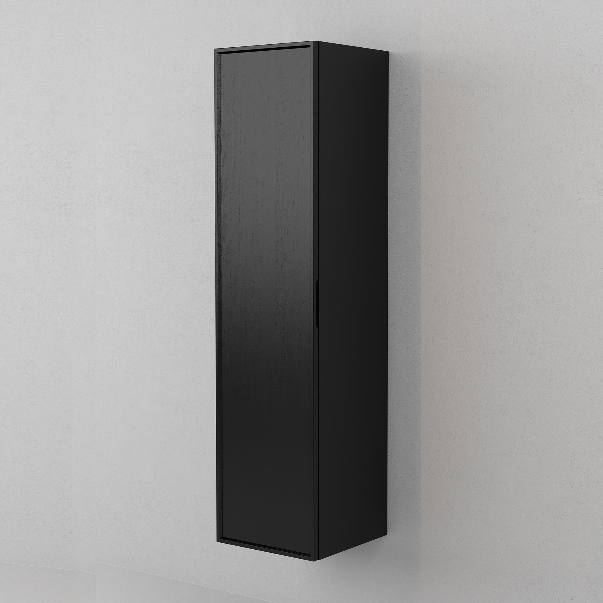 INR AIR Wood Høyskap 5 Hyller B400xH1600xD409mm Black oak / 40cm / Venstrehengslet INR Iconic Nordic Rooms Høyskap bad INR-364839V