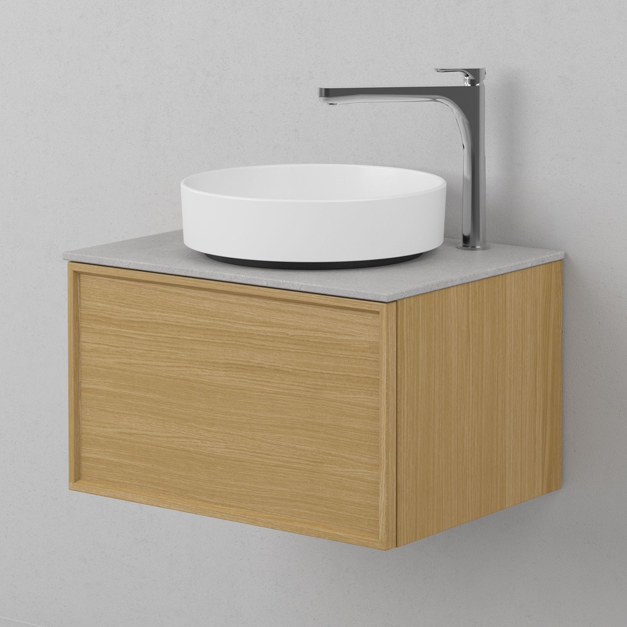 INR Air Wood Servantskap Hel front med 2 Skuffer Natural oak / 60cm INR Iconic Nordic Rooms Servantskap INR-364434