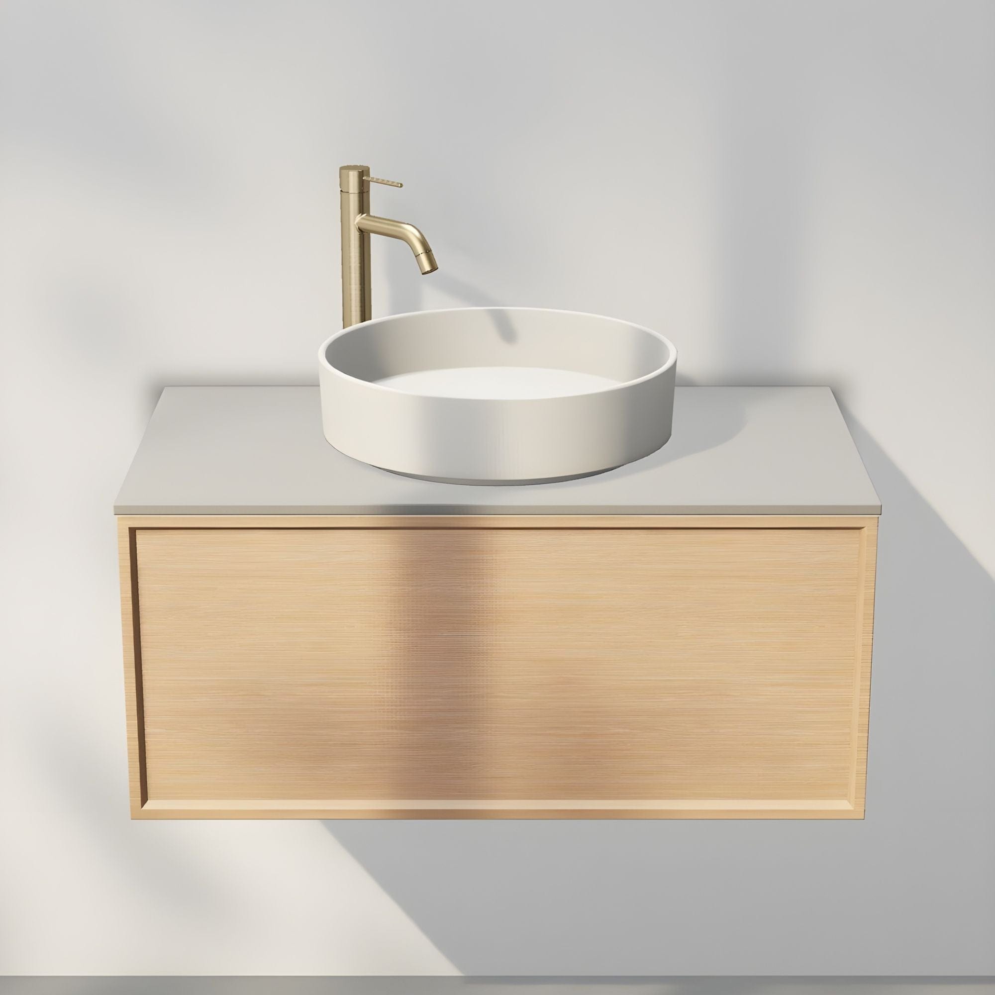 INR Air Wood Servantskap Hel front med 2 Skuffer Natural oak / 80cm INR Iconic Nordic Rooms Servantskap INR-367434