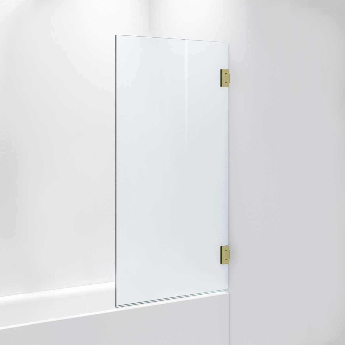 INR Badekarvegg ARC 17 Måltilpasset Brushed brass / Måltilpasset / Frostet glass INR Iconic Nordic Rooms Badekarvegg INR-11710800