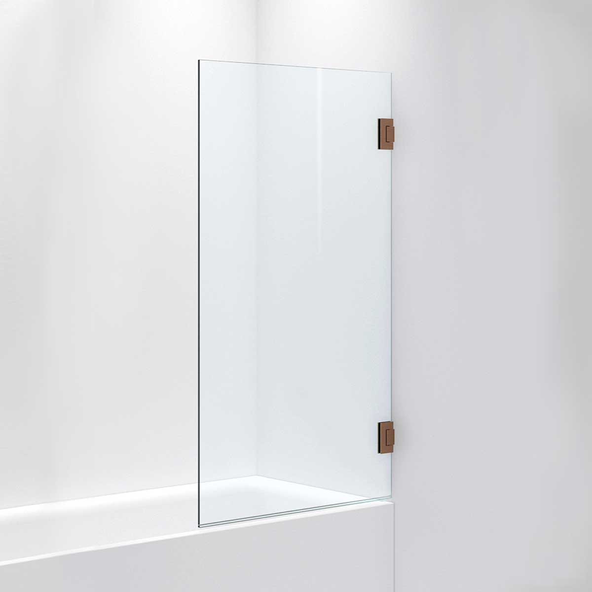 INR Badekarvegg ARC 17 Måltilpasset Brushed bronze / Måltilpasset / Timeless klart glass INR Iconic Nordic Rooms Badekarvegg INR-11711600